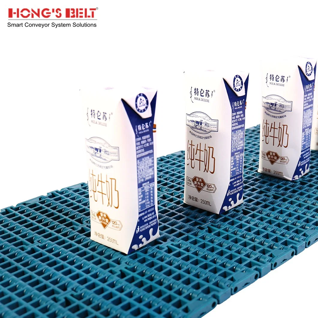 Hongsbelt HS-F1000B Perforated Flat Top Modular Plastic Conveyor Belt for Seafood Processing
