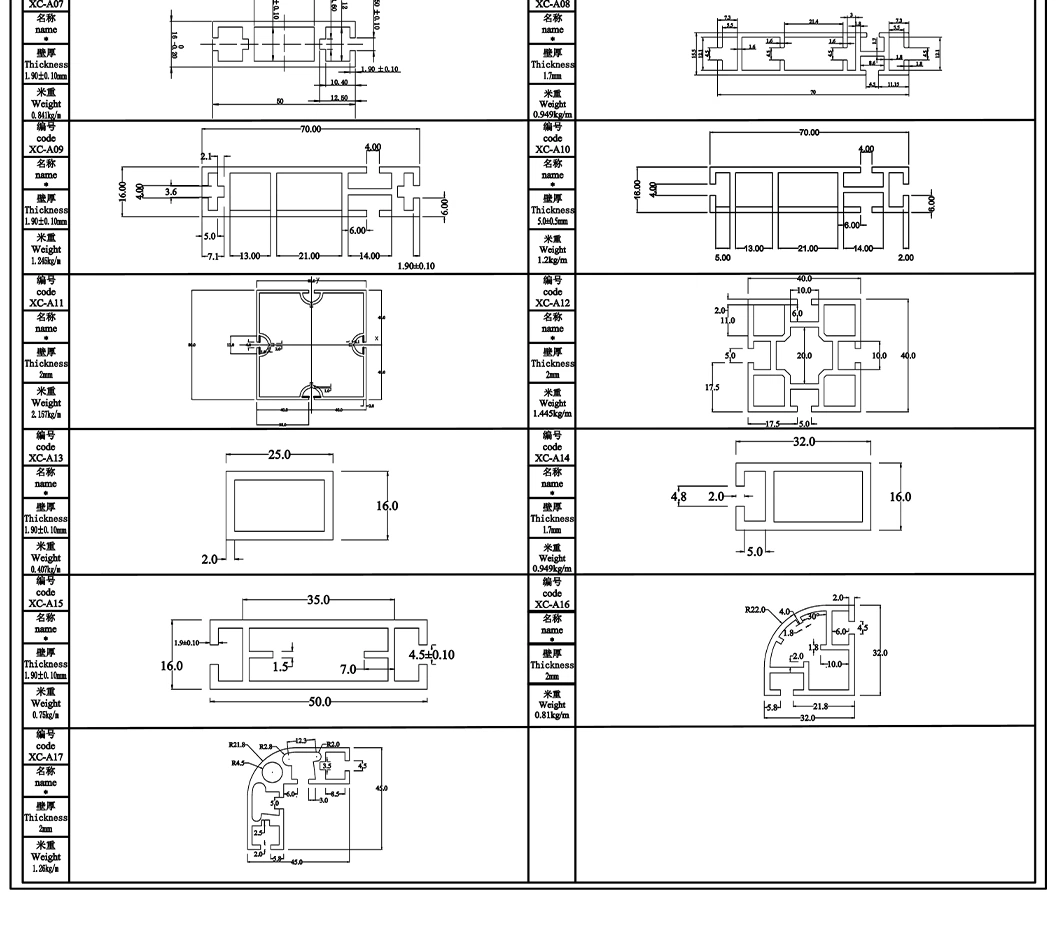 Good Price Transport ISO Factory Extrusion Metal Aluminum Alloy Aluminium Industrial Profile