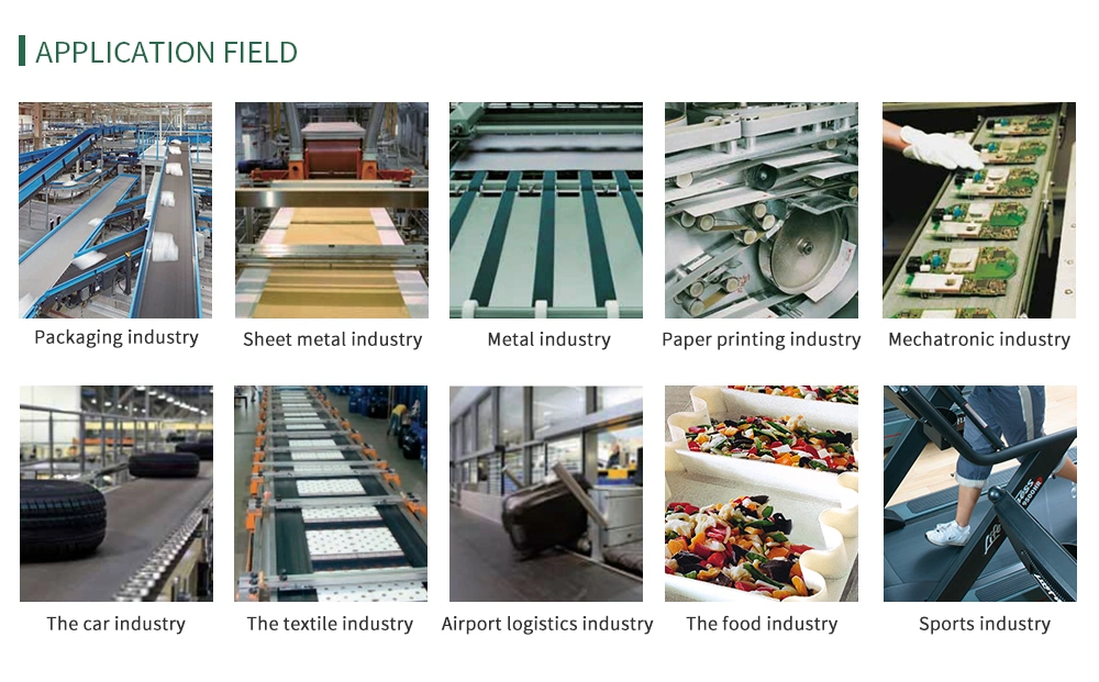 Durable 2.0mm Green PVC Conveyer Belt for Logistics Industry
