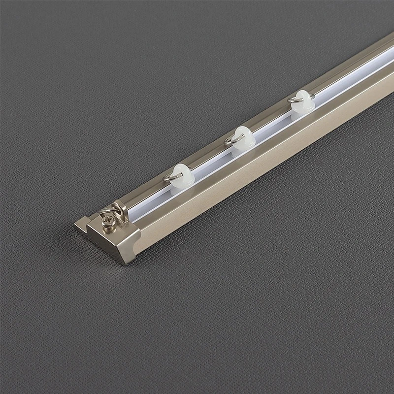 Hidden Mini Ultra-Thin Metal Pulley Straight Curtain Track Ceiling Installation Curtain Track