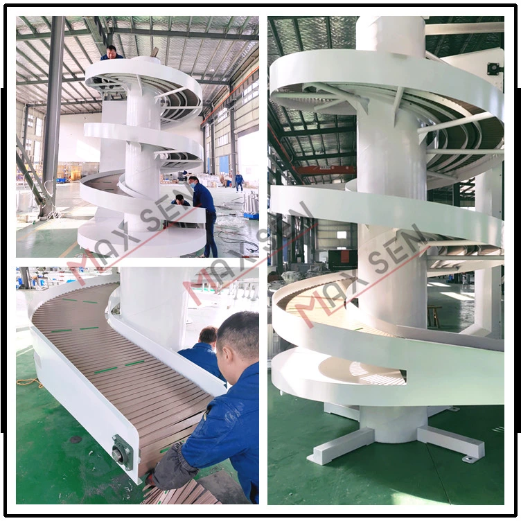 Maxsen China Factory Supply Spiral Conveyor for Carton Boxes Delivery Logistics Warehouse Automation Conveyor System Support