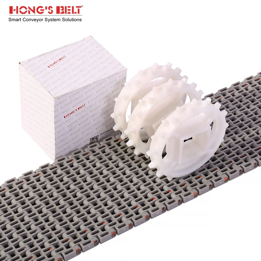 Hongsbelt HS-2500d Raised Rib Modular Plastic Conveyor Belt Modular Conveyor Plastic Belt