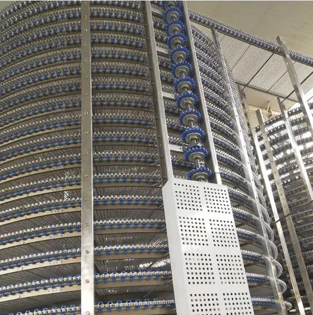 Industrial Food Spiral Cooling Tower/Chilling Conveyor for Bread/Cake/Pizza