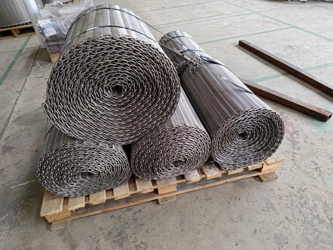 Heat Resistant Metal Stainless Steel Double Spiral Wire Oven Transport Band Woven Mesh Conveyor Belt for Annealing