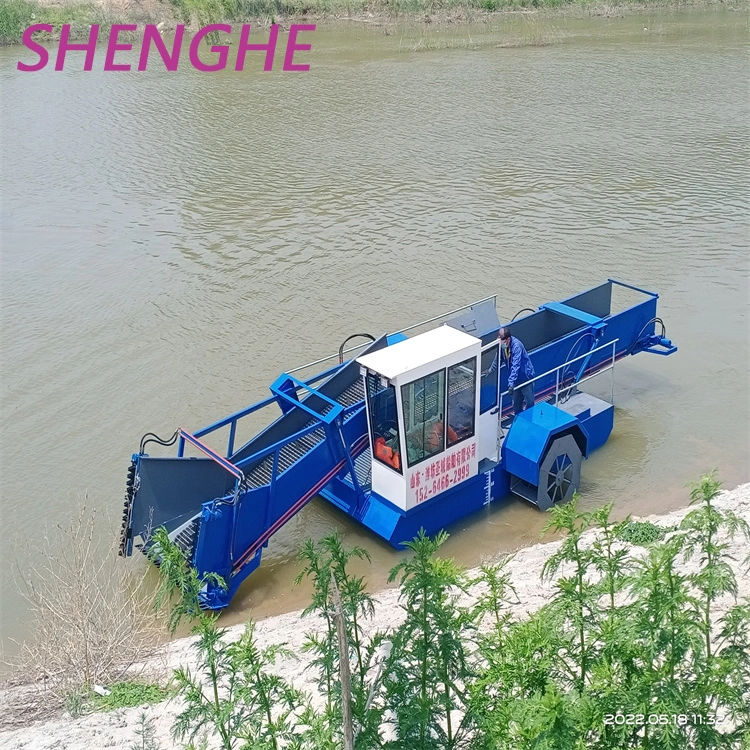 Aquatic Weed Harvester/Water Hyacinth Harvester/ Rubbish Collection Machine/Weed Harvester Boat/Water Surface Cleaning Boat Use for Cutting Grass in Water