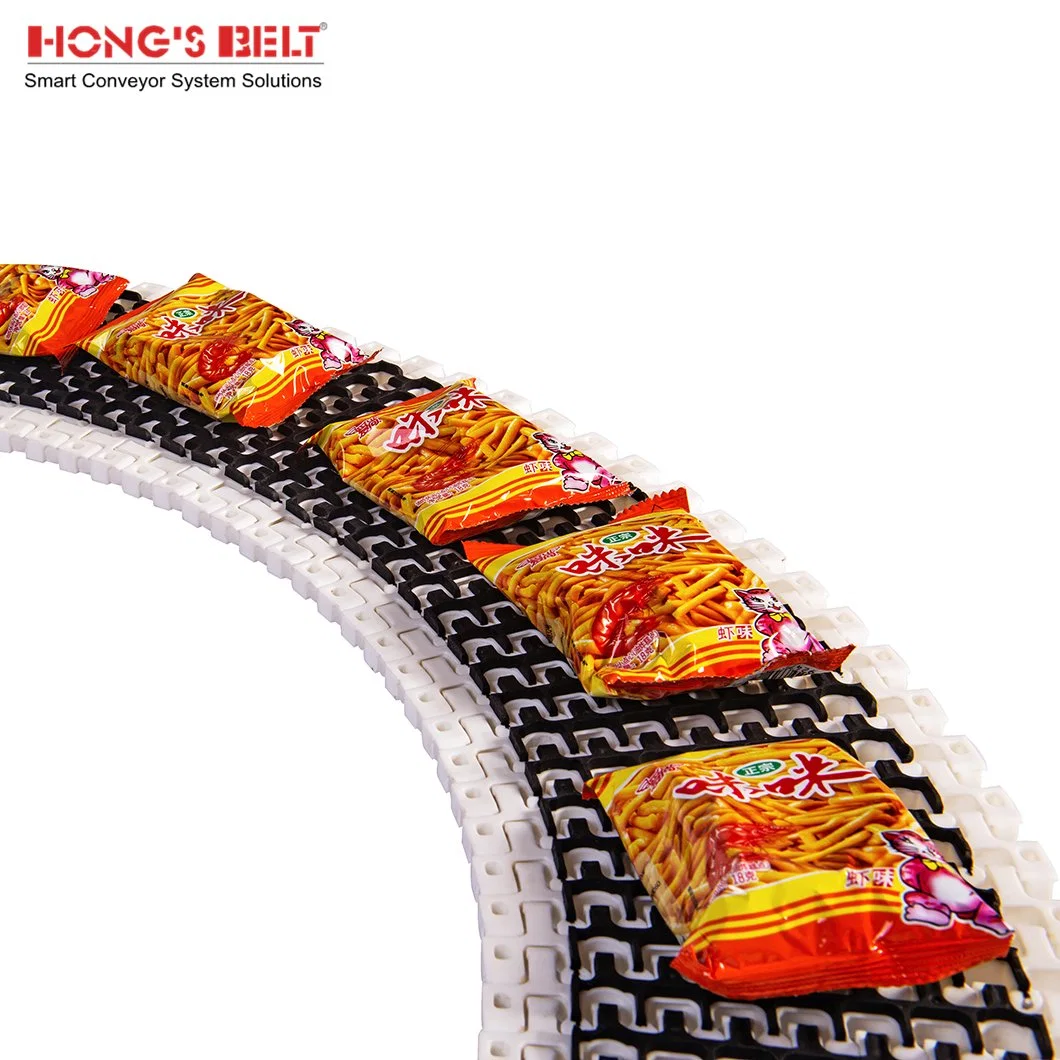 Hongsbelt Friction Top Flush Grid Modular Plastic Conveyor Belt for Turning Conveyors