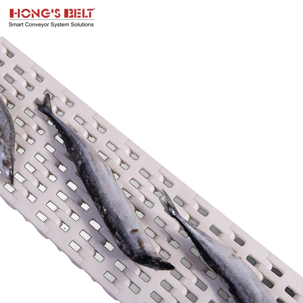 Hongsbelt HS-103b-HD Antibiotic Easy Clean Flush Grid Modular Plastic Conveyor Belt for Seafood