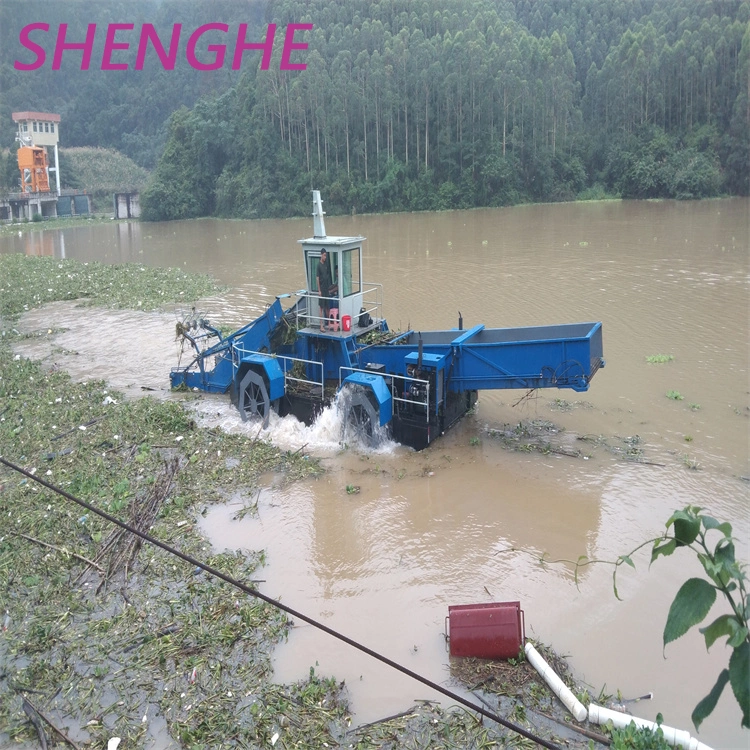 Aquatic Weed Harvester/Water Hyacinth Harvester/ Rubbish Collection Machine/Weed Harvester Boat/Water Surface Cleaning Boat Use for Cutting Grass in Water