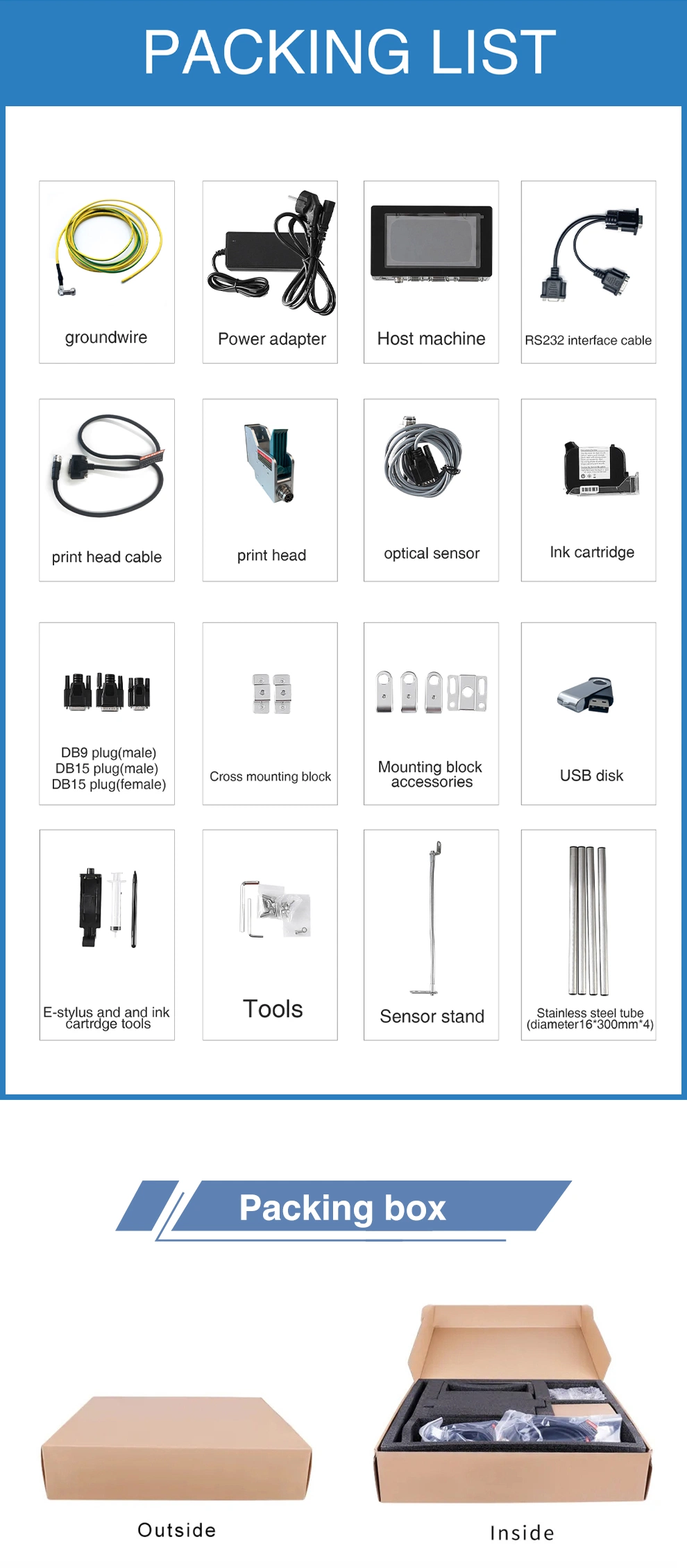 Easy Operate Online Inkjet Printer Multi Printing Head for Carton Box/Packing