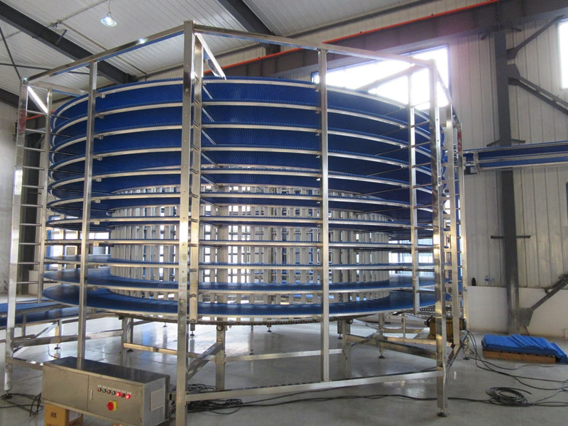 Spiral Conveyor Cooler Food Grade 304 Stainless Steel Spiral Cooling Conveyor