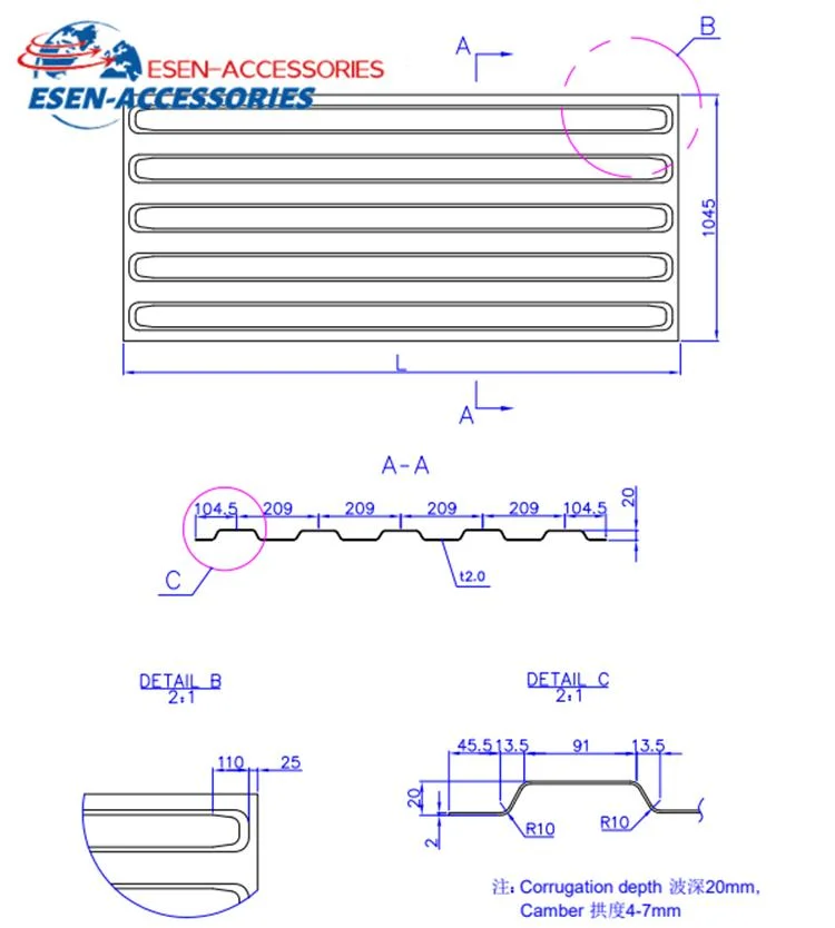 Marine Container Accessories Professional Manufacturer of High Quality Roof Manufacturing