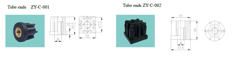 Tube Ends Plastic Tube Ends Support Bases for Round Tubes