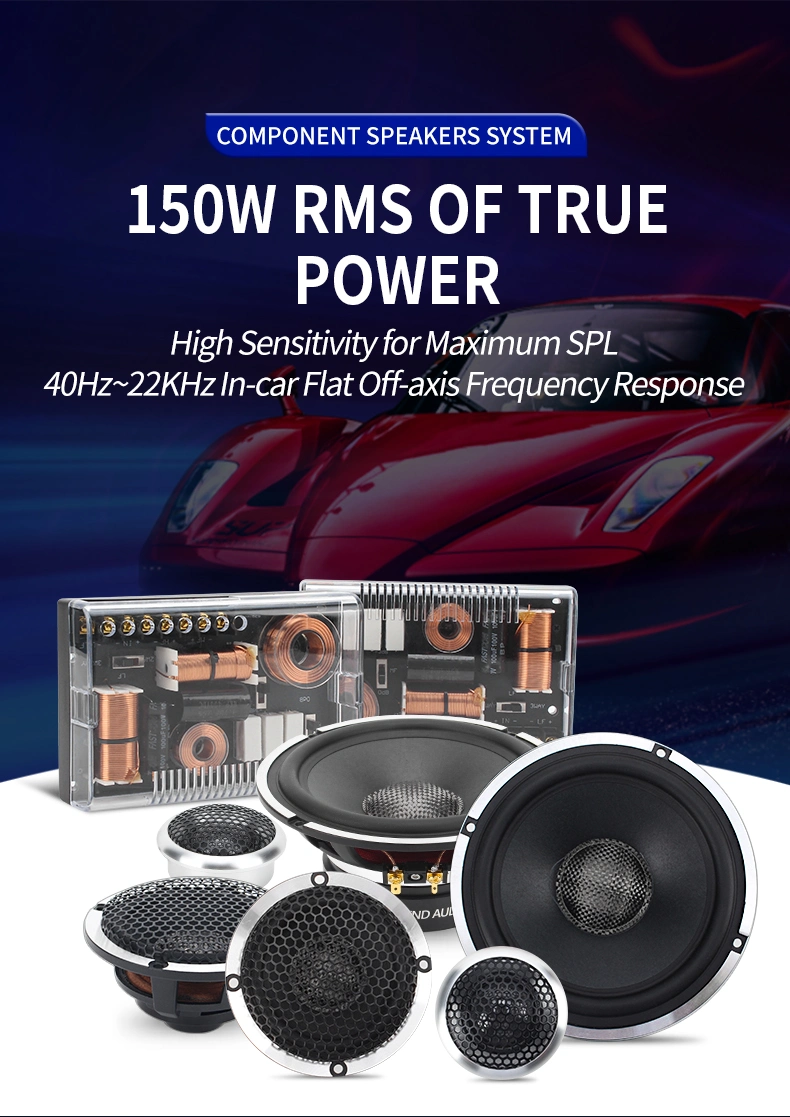 OEM 6.5 Inch Car Audio Speaker System 2 Way Car Component Speaker