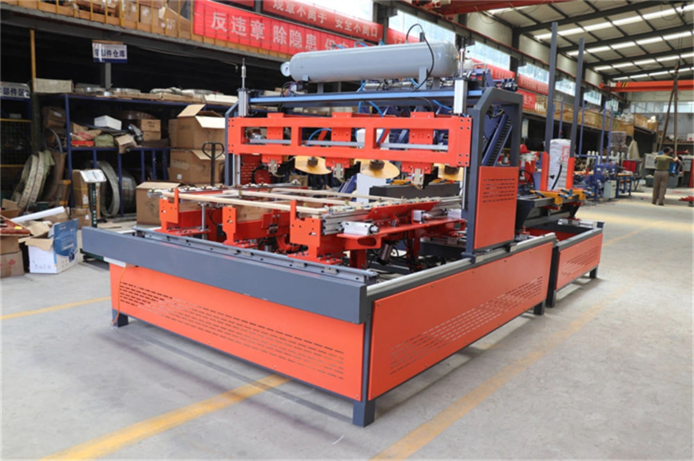 1 Automatic Nailing Machine 2 Automatic Palletizier 3 Transport Platform