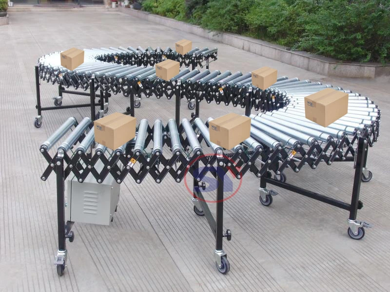 Stainless Steel Motorised Gravity Roller Conveyor Table for Pallet Carton Box Crate