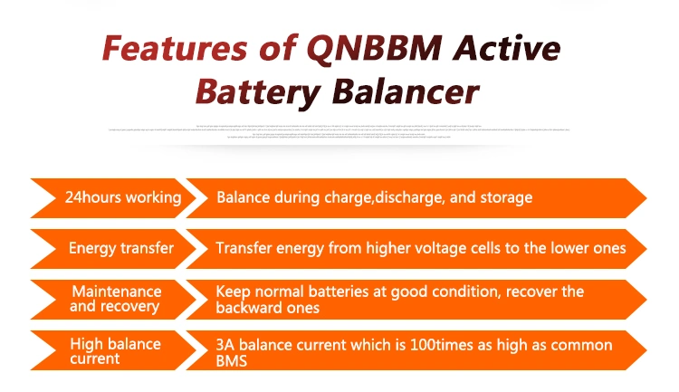 EU 4s 6s 1s Qnbbm Active Equaliser 4s Intelligent Storage Battery Monitoring System Active Balance