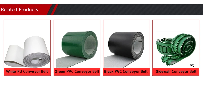 PVC Belt 1.6mm Green Diamond Top Baggage Conveyor Belt