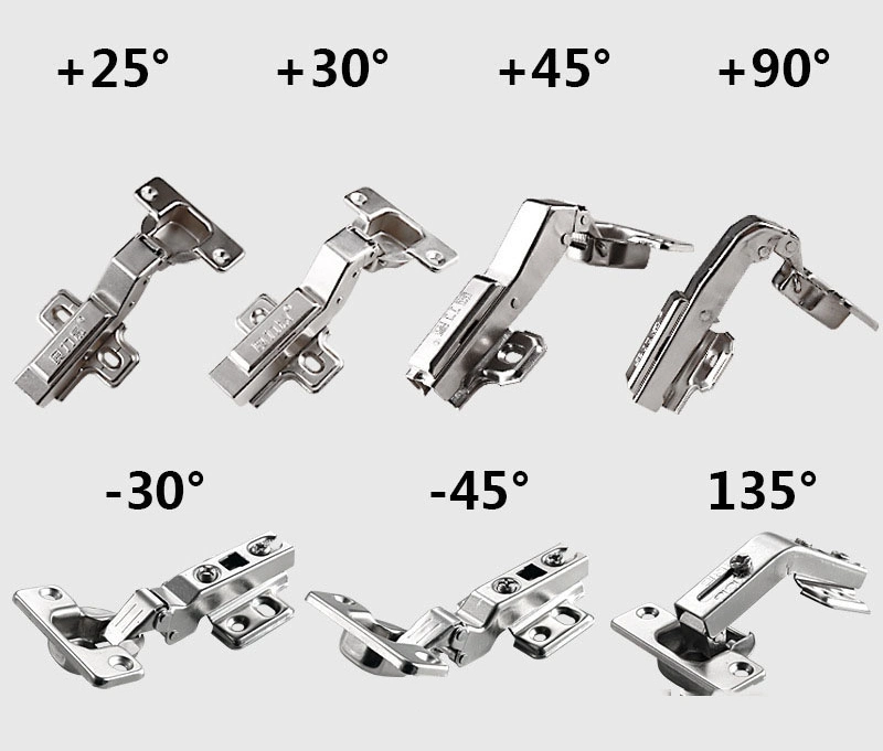 Multiple Angles Fixed/Removable Hydraulic Damper Buffer Cabinet Door Cabinet Hardware Furniture Hinges