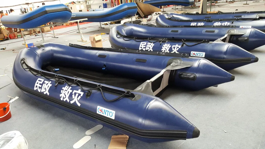 Manufacturer Haoyu Boat Rescue Boat Fishing Boat Inflatable Boat 3.9m/12.8FT EVA Non-Slip Surface