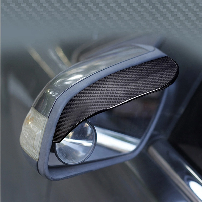 Car Side Mirror Carbon Fiber Texture Eyebrow Auto Visor Smoke Guard Wbb13046