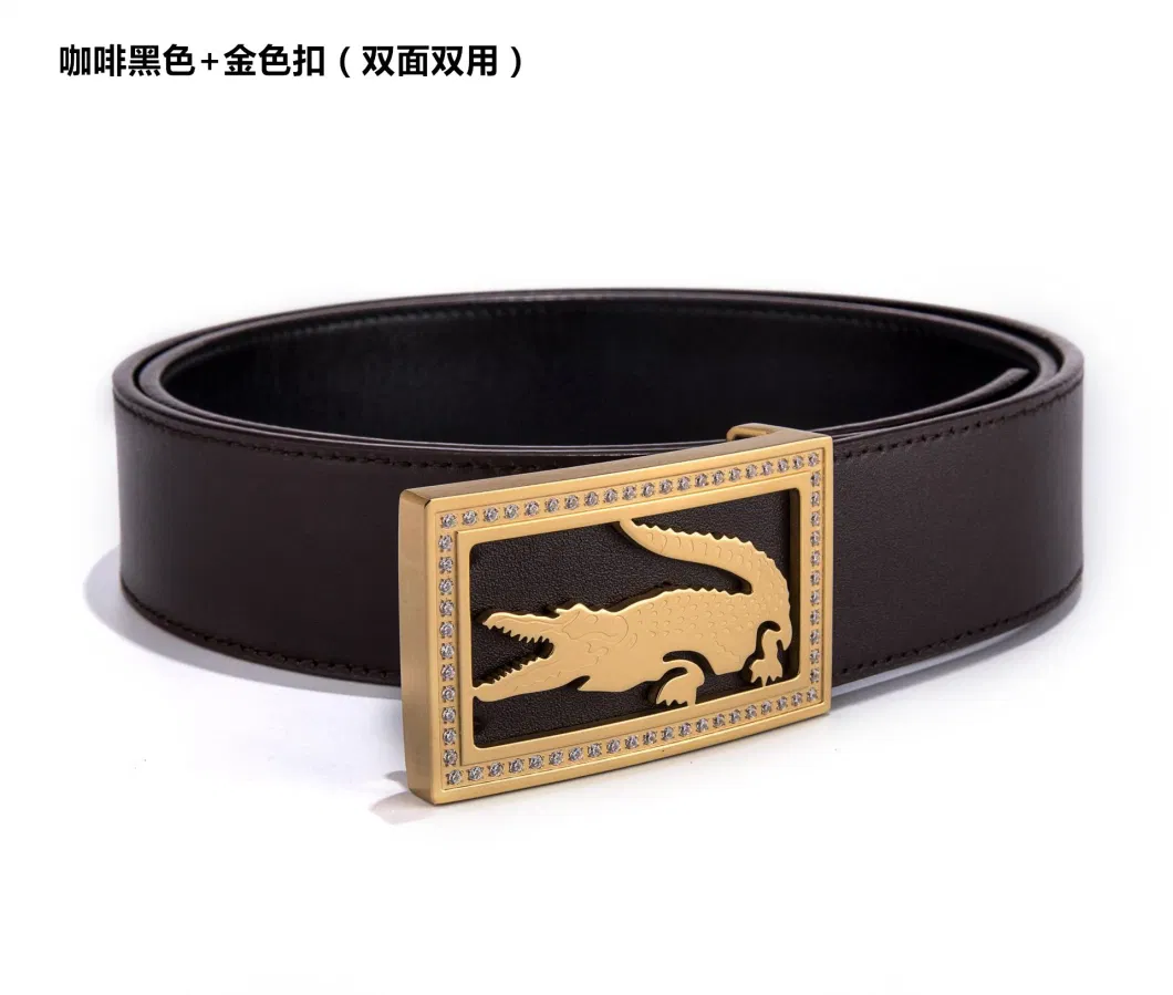 Custom Luxury Business Top Smooth Genuine Leather Men Fashion Belt