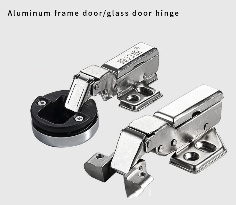 Galvanized Straight Arm 26mm/35mm 3D Cabinet Glass Door Pivot Hinge