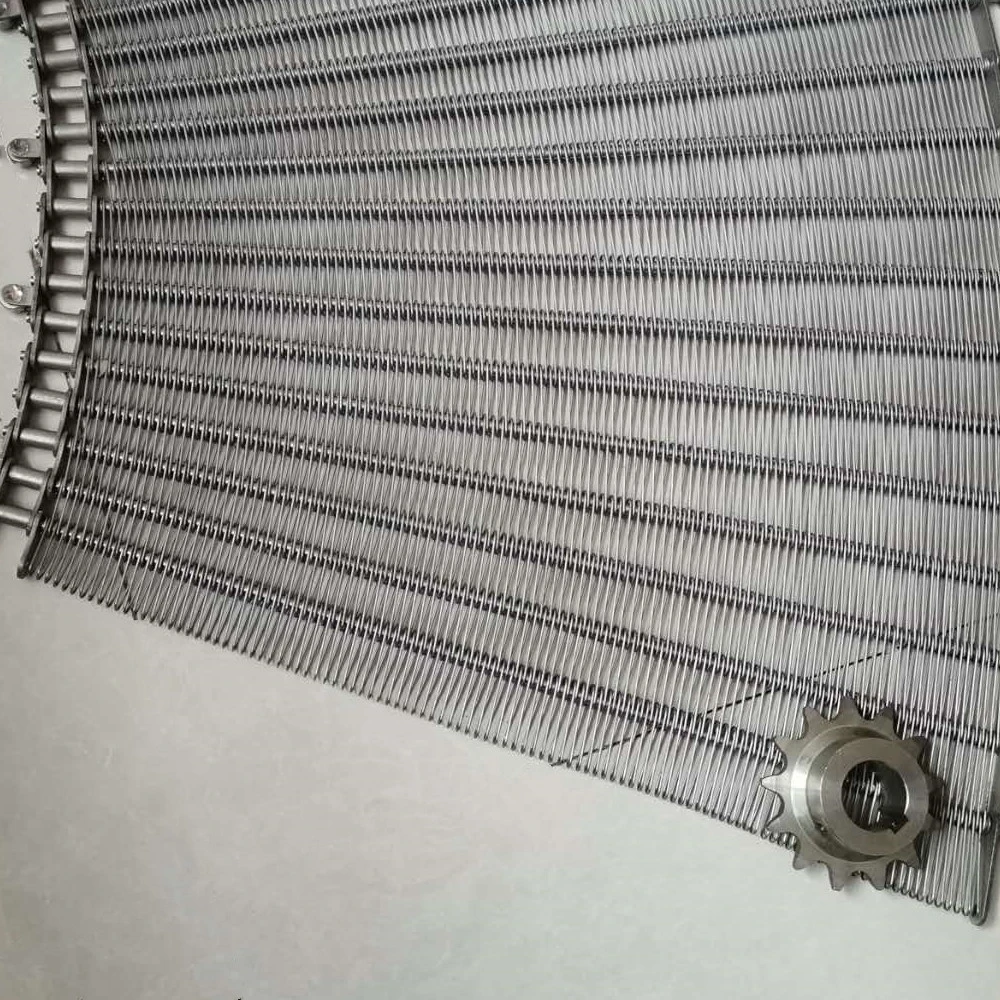 90 Degree Turning Conveyor Wire Mesh Belt for Cooling Line