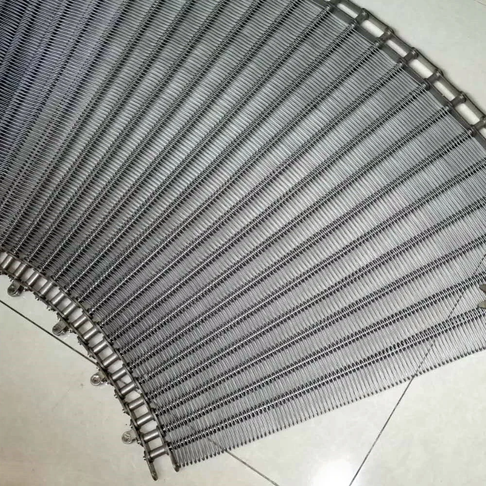 90 Degree Turning Conveyor Wire Mesh Belt for Cooling Line