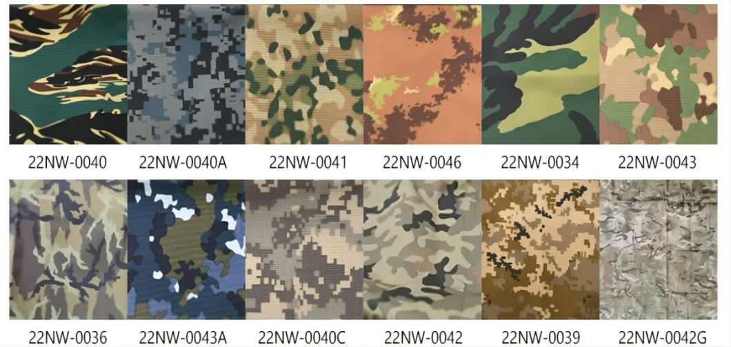 Nylon 66 Oxford Fabric with PU Coated for Turkish Camouflage Printed Fabric