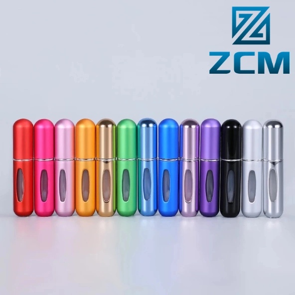 Shenzhen Custom Manufacturing CNC Machined Anodized Colorful Aluminum Perfume Spray Bottle Cosmetic Container