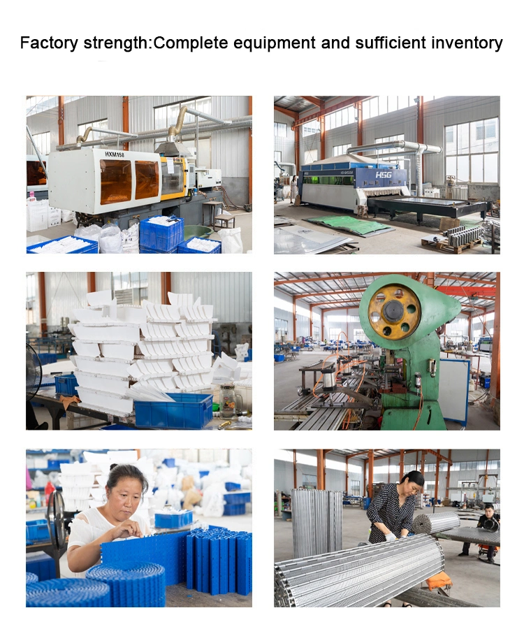 Meat Poultry Seafood Fruit Transport Conveyor Belt Food Standard Belt with Rubber on The Top Friction Modular Belt