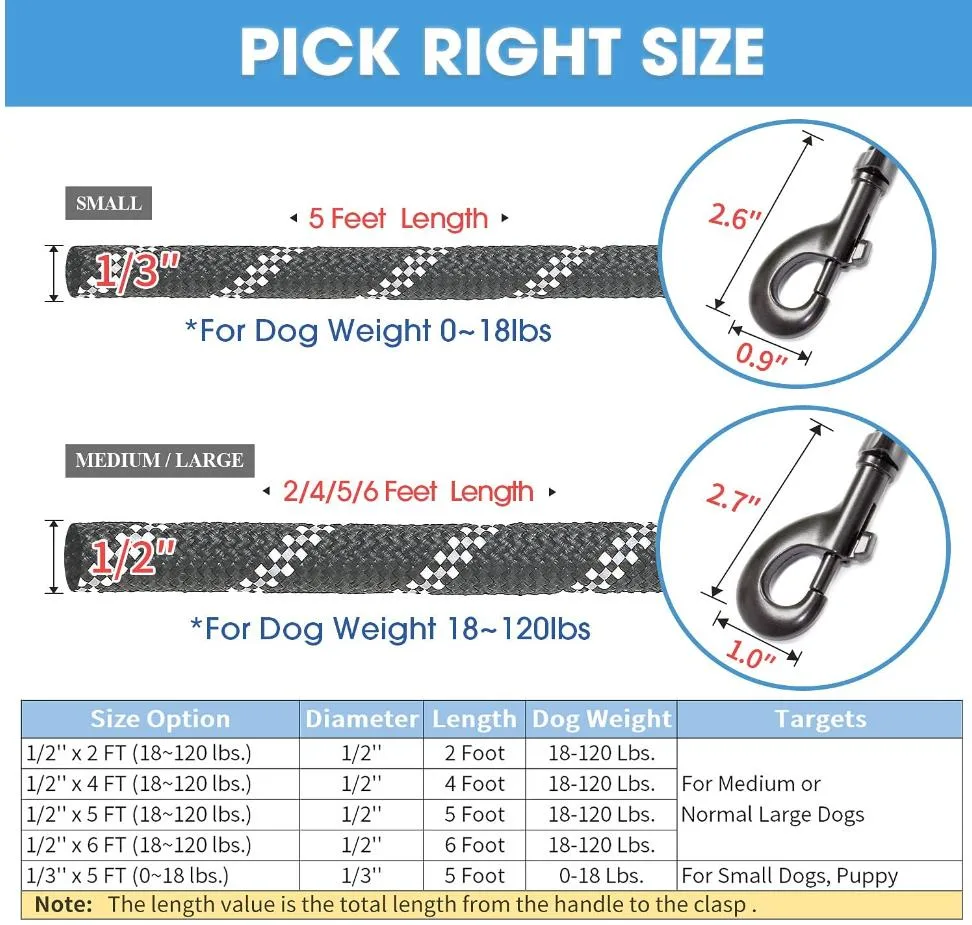 Highly Reflective Threads Dog Belt for Small Medium and Large Dogs