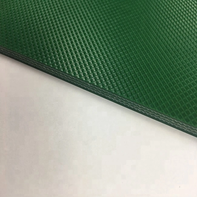 PVC Belt 1.6mm Green Diamond Top Baggage Conveyor Belt