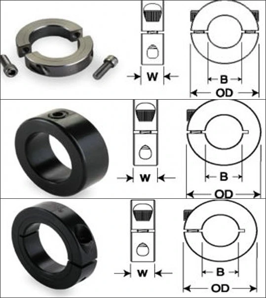 Stainnessless Shaft Collar with One Piece Type