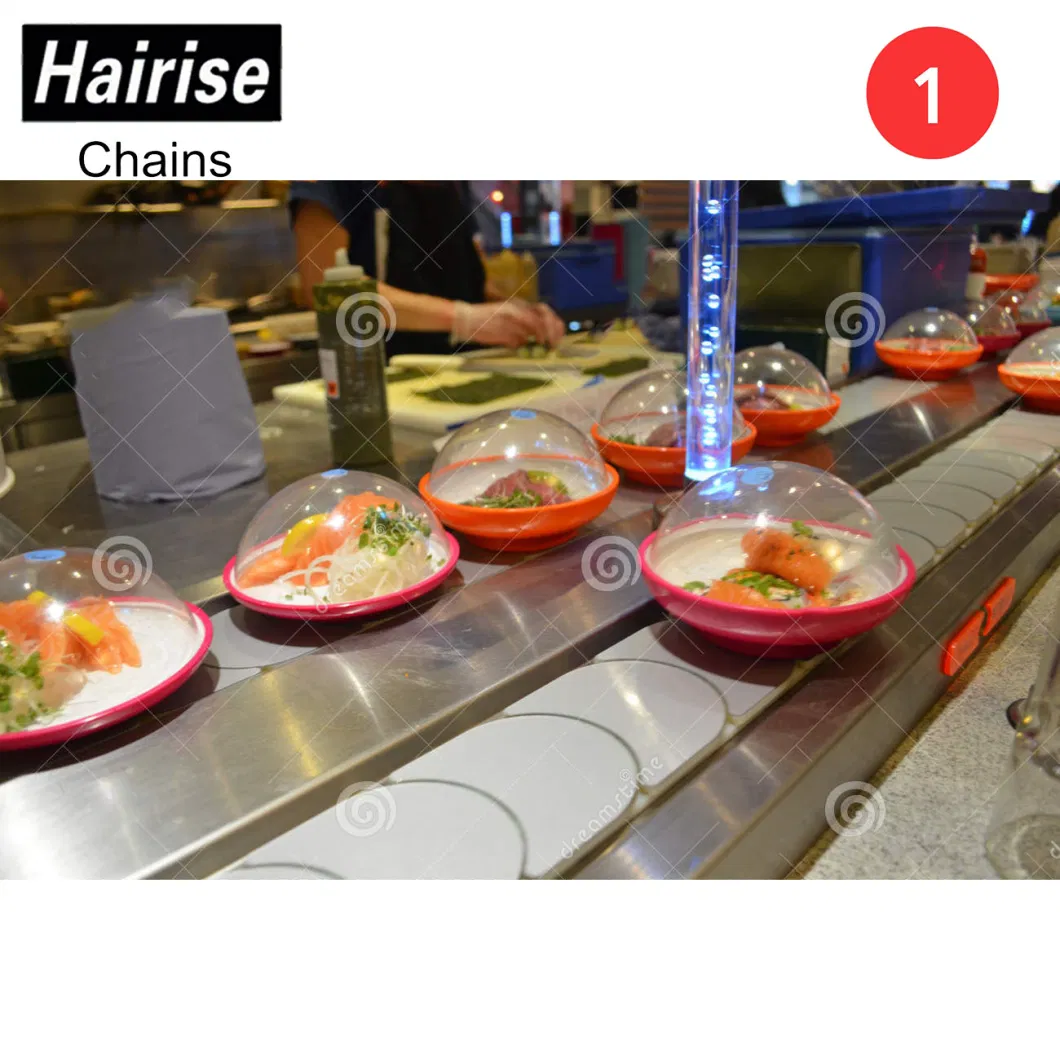 Hot Sale Food Grade Mobile Flexible Sushi Conveyor Belt for Kitchen Equipment Wtih ISO&amp; CE &FDA Certificate