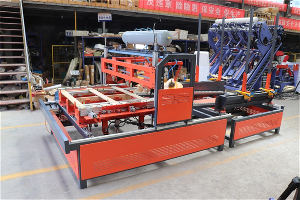 1 Automatic Nailing Machine 2 Automatic Palletizier 3 Transport Platform