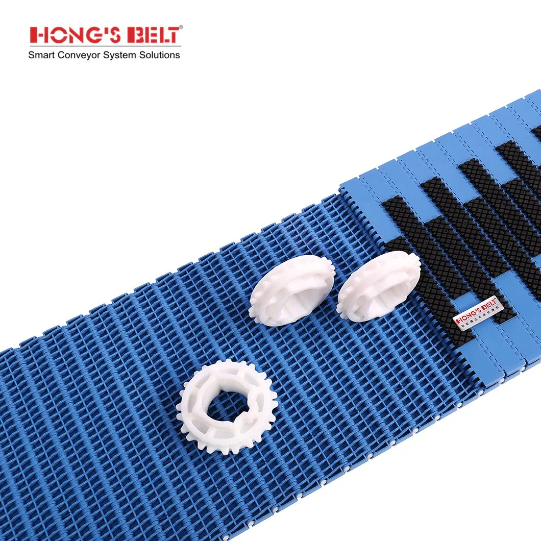 Hongsbelt Square Friction Top Plastic Modular Belt Manufacturers for Inclined Conveyor