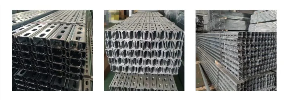 Zinc-Aluminum-Magnesium Solar Bracket U-Type C-Type Installation of Solar Photovoltaic Power Generation Bracket Guide Rail