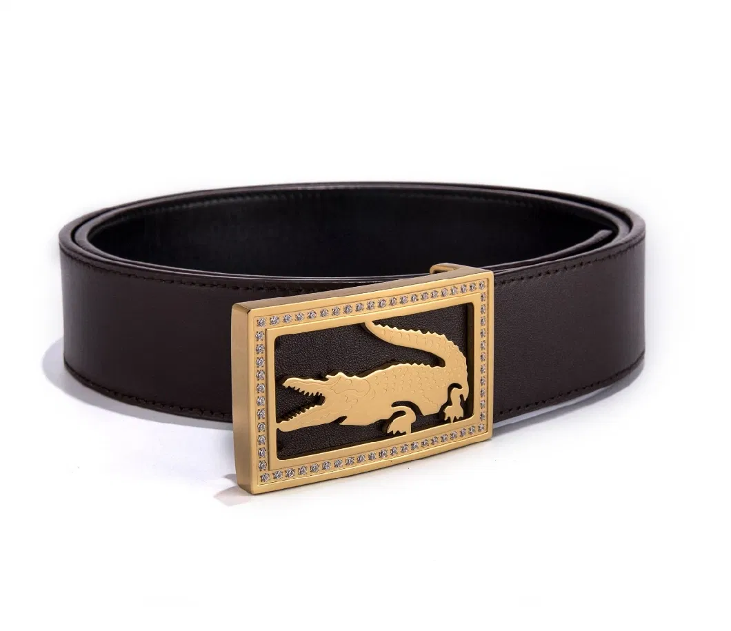 Custom Luxury Business Top Smooth Genuine Leather Men Fashion Belt