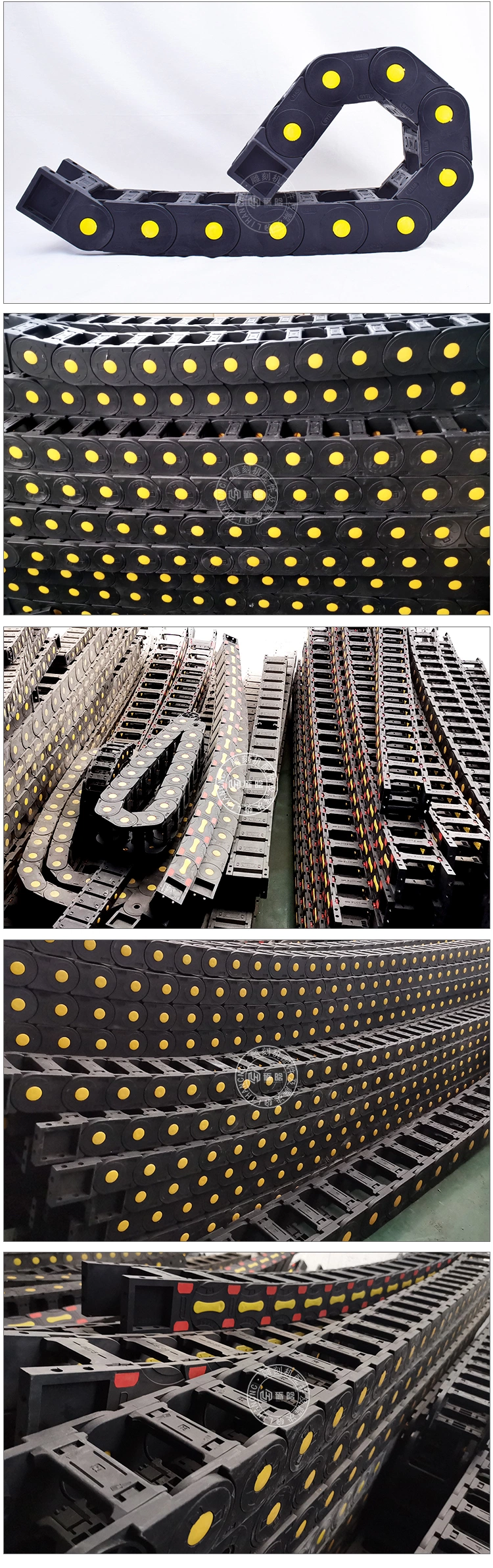 Flexible Tow Chain Double Sheathed Machine Tool Tow Chain Factory Direct Sales Semi - Closed Inside Open Full - Closed Nylon Tow Chain