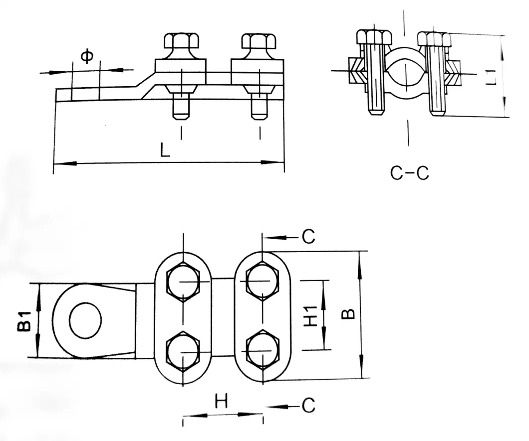 Copper Connecting Clamps (wintersweet type)