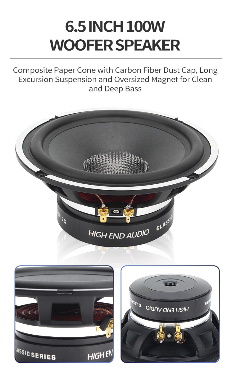 OEM 6.5 Inch Car Audio Speaker System 2 Way Car Component Speaker
