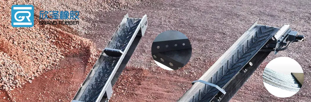 Heavy Duty Rubber Conveyor Belt with Moulded Edge