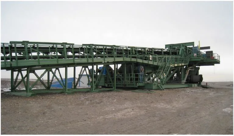 Industrial Displacement Relocatable Semi-Relocatable Roller Rubber Mobile Belt Conveyer for Large Scale Open-Pit Mining Industry Conveyor System Equipment