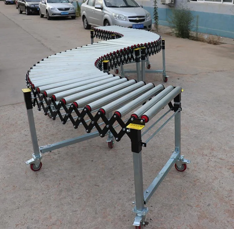 Flexible Roller Conveyor Systems with Power Support Custom Length and Width