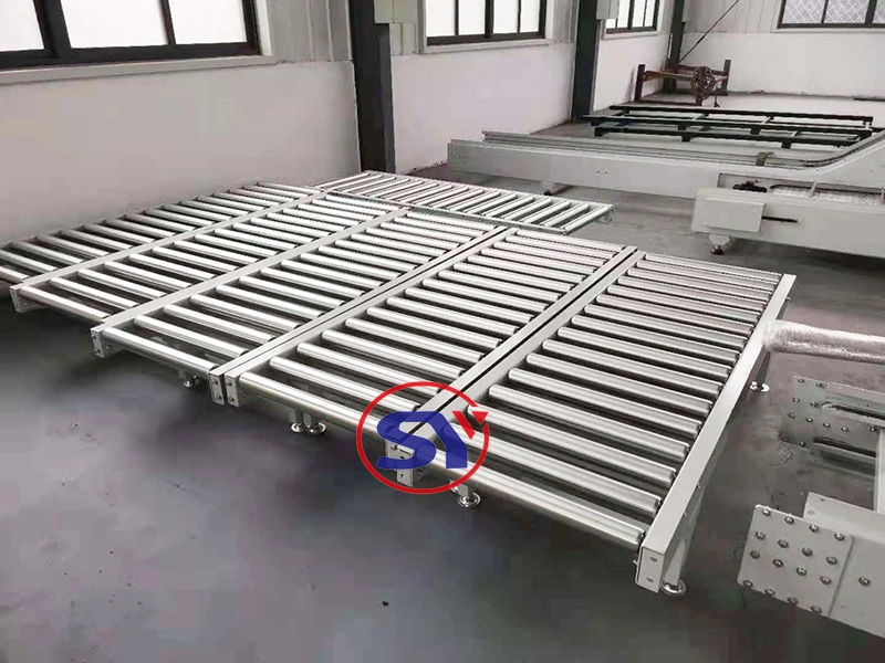 Stainless Steel Motorised Gravity Roller Conveyor Table for Pallet Carton Box Crate