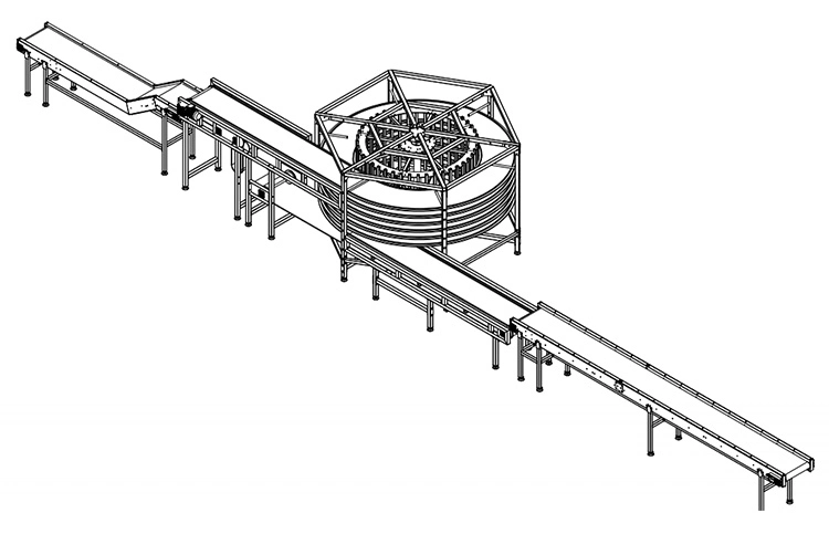 Commercial Spiral Cooling Tower for Bread/Cake/Pizza Cooling Conveyor Hot Sale