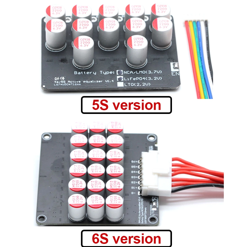 1A 2A 5A LiFePO4 Lithium Lipo Lto Capacitor Energy Active Equalization 4s 8s 16s Balance Battery Management System