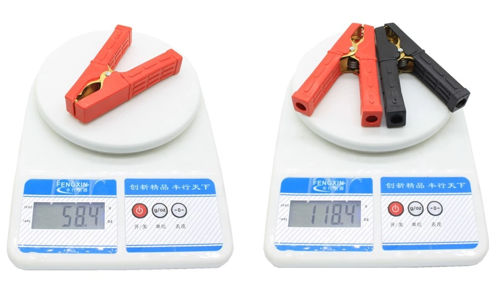 Wholesale Battery Storage Clips Black Red 100A Pure Copper/Brass Medium Connecting Wire Battery Spring Clamp