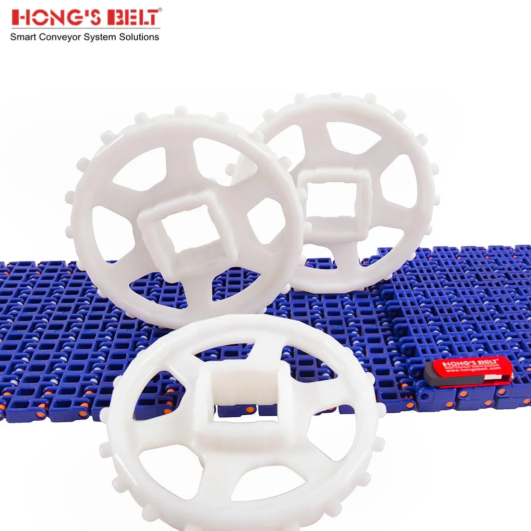 Hongsbelt Flush Grid Plastic Conveyor Modular Belt for Meat Seafood Processing Line